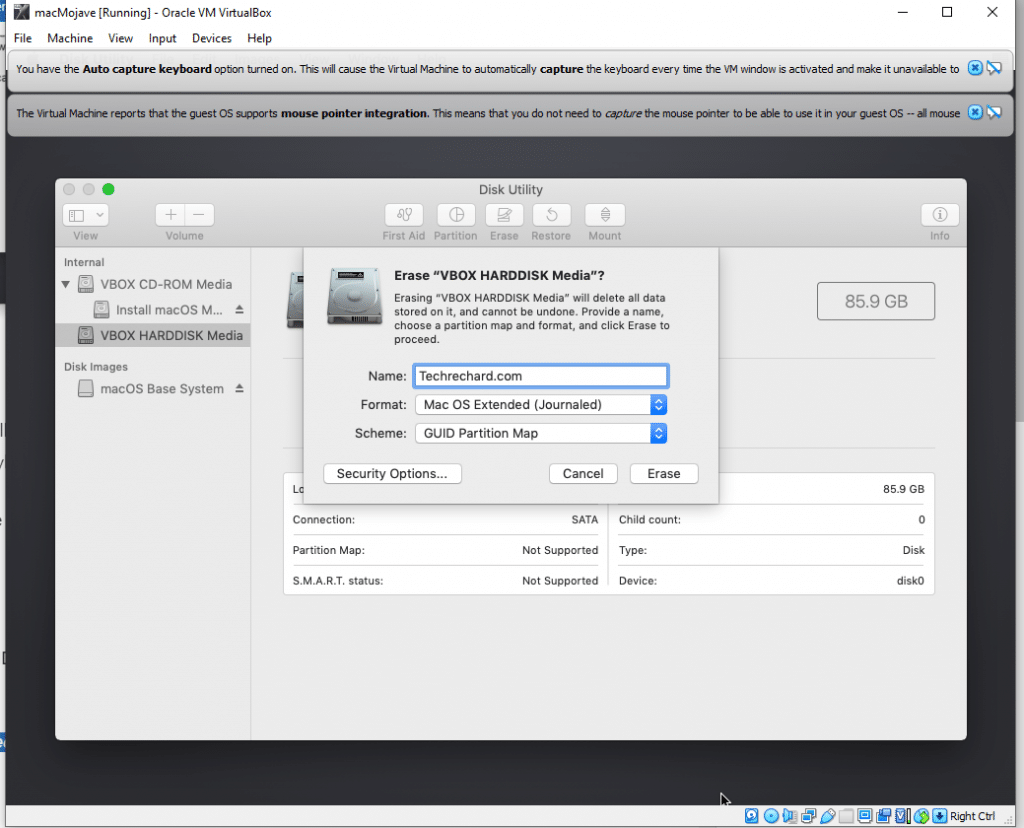 how to use virtualbox on mac os mojave