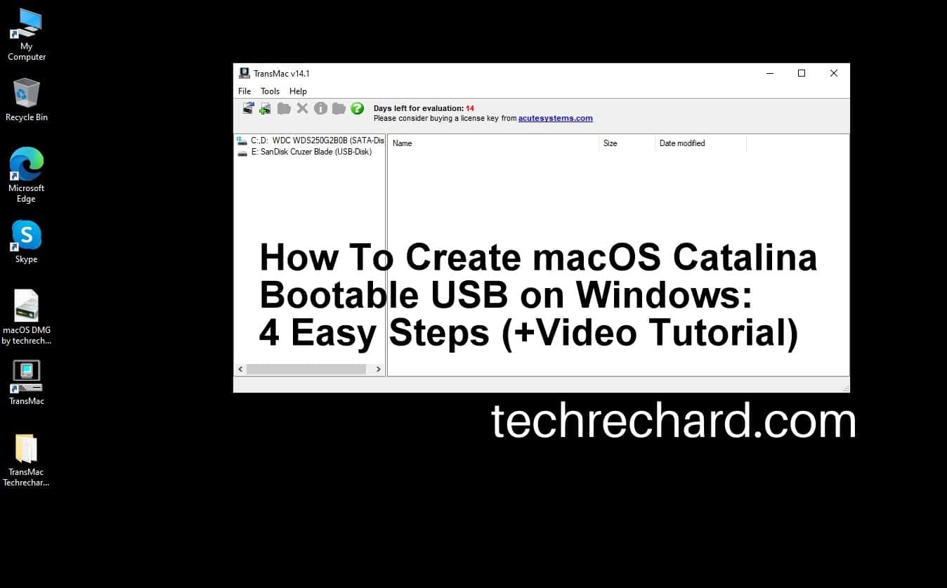 create macos catalina bootable usb on windows