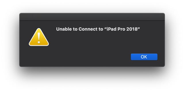 macOS Catalina Problems and Solutions:    Sidecar error: service not supported; how to fix it?