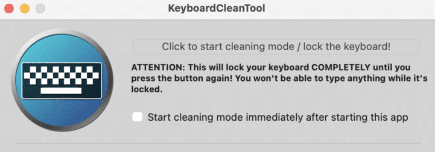 KeyboardCleanTool app