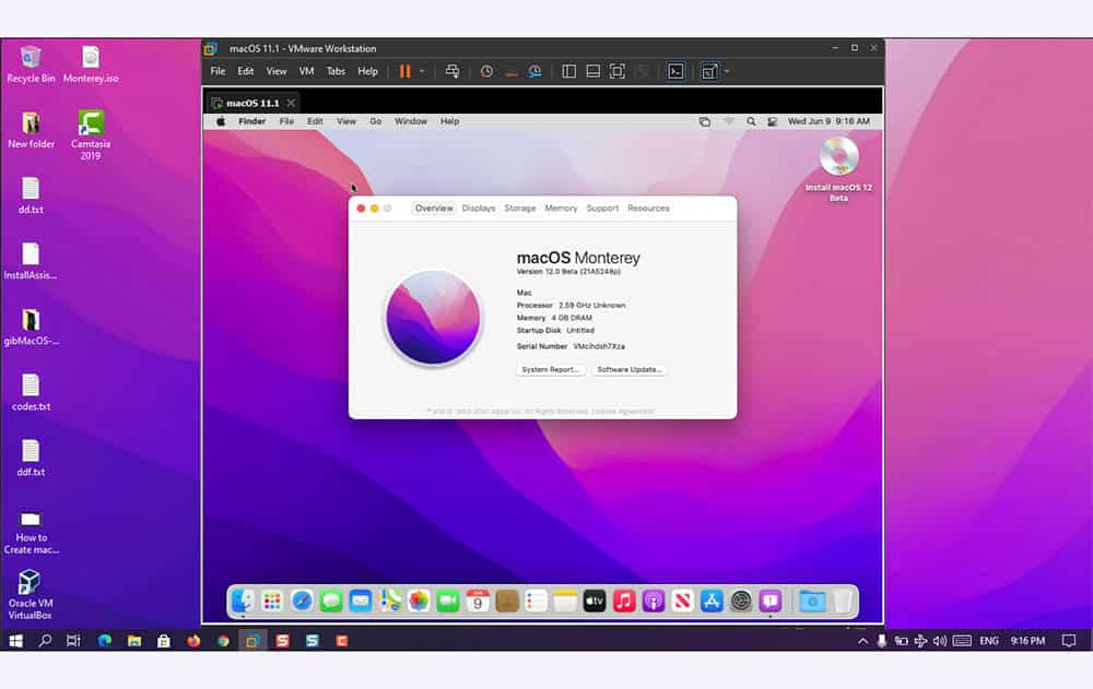 Install macOS Monterey On Vmware On Windows Pc