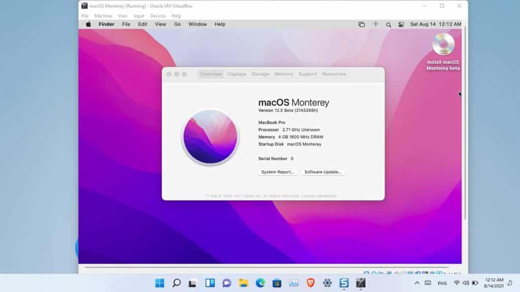 install mac os on windows machine
