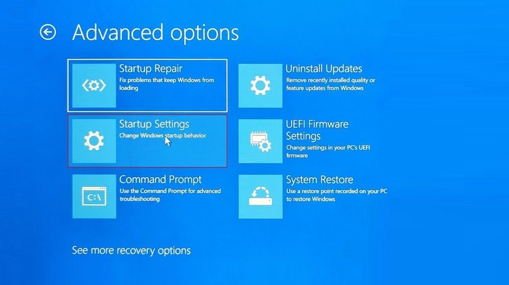 How to Access Advanced Startup Options on Windows 11