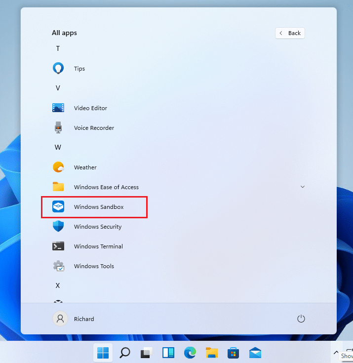 Enable Sandbox in Windows 11