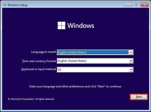 Clean Installation of Windows 11 Using a USB drive