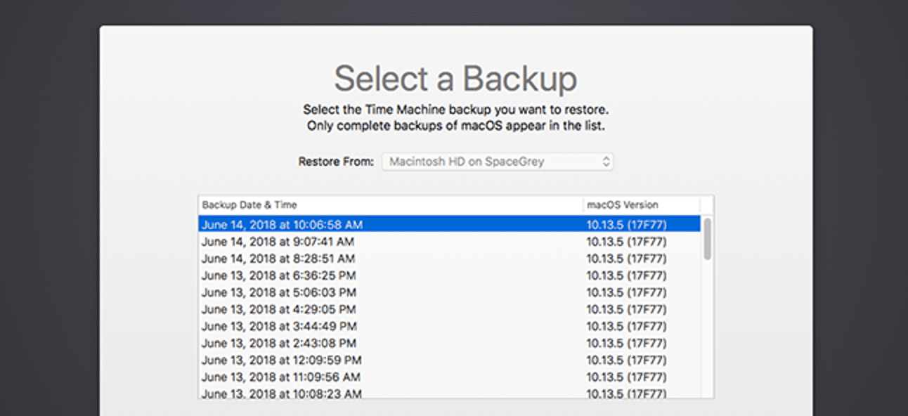 How to Restore Mac from a Time Machine Backup
