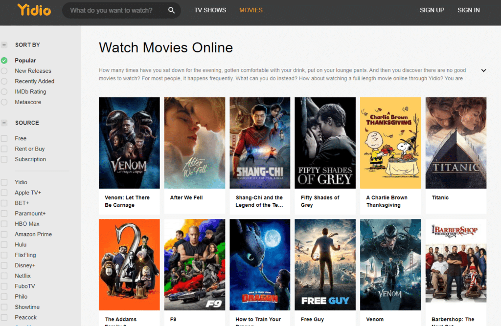 Best Websites to Watch Movies Online for Free Legally: Top 16