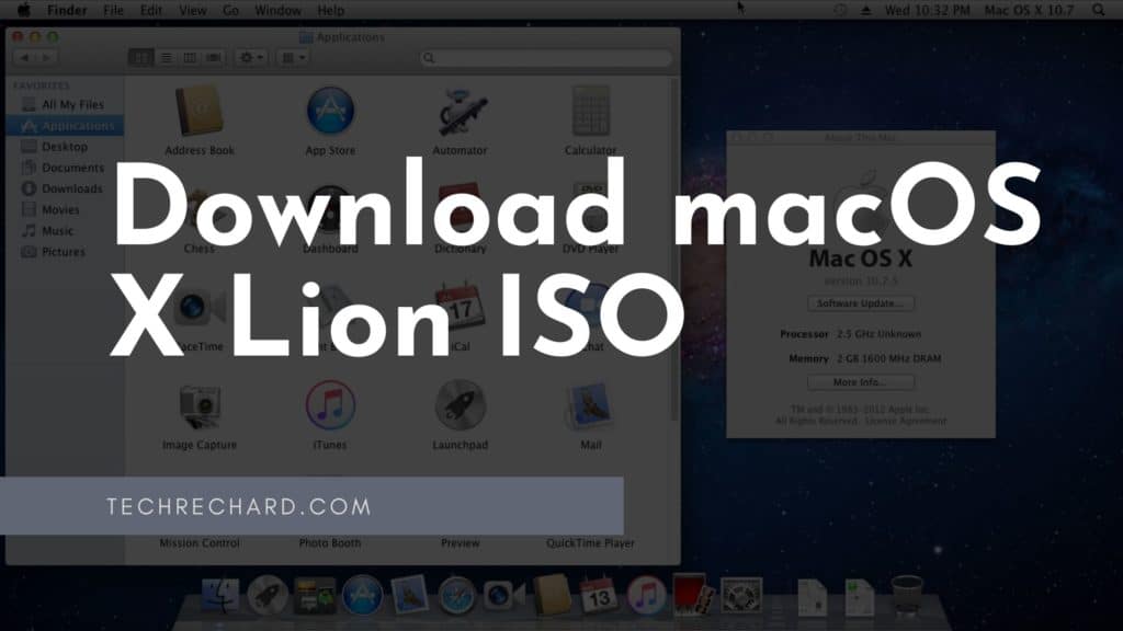 Download macOS X Lion 10.7 ISO Image for Virtualbox and VMWare
