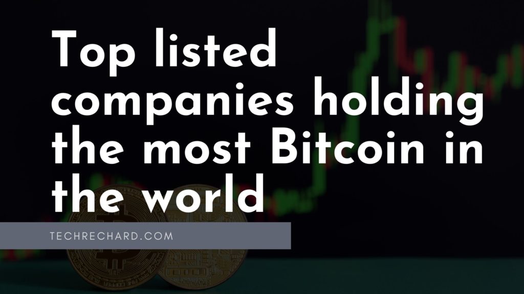 Top listed companies holding the most Bitcoin in the world