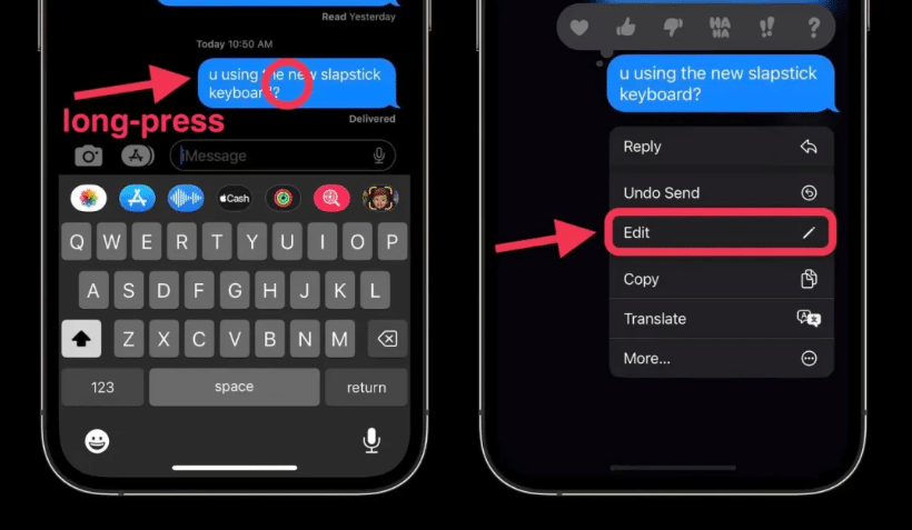 How to Edit iMessage Messages in iOS 16