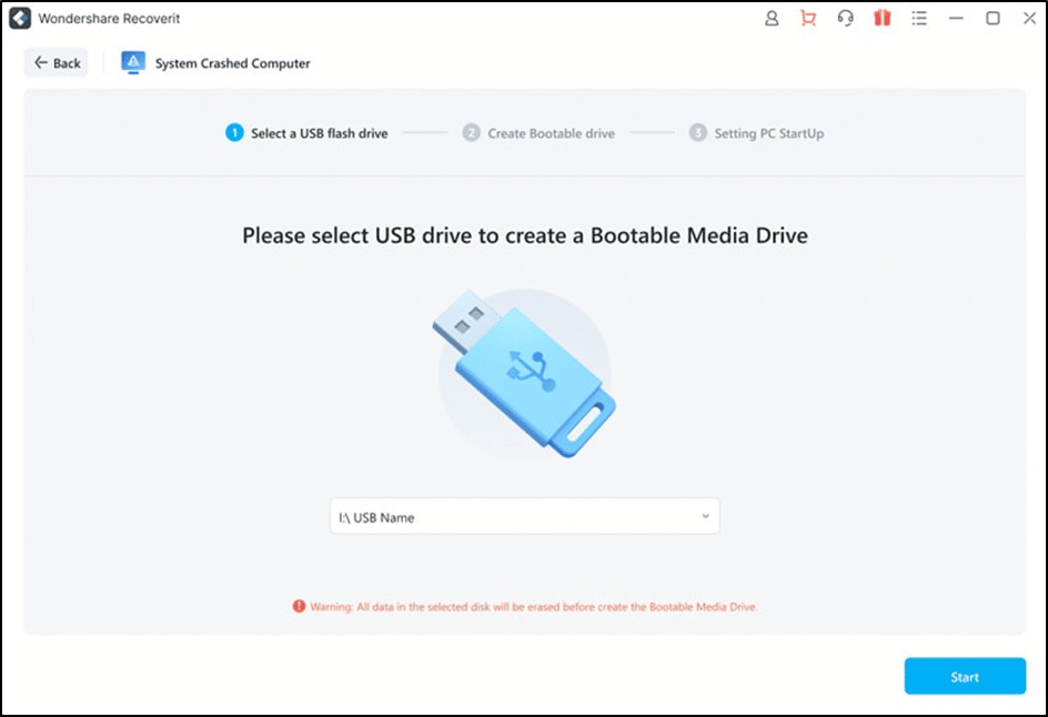 prepare a bootable disk drive