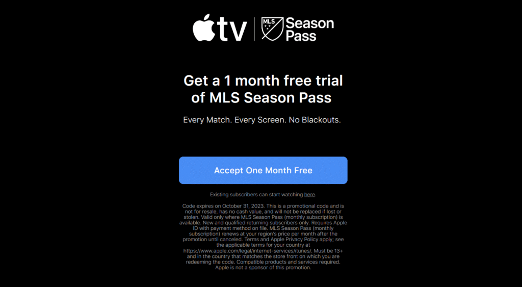 Apple and MLS Collaborate to Introduce One-Month Free Trial for MLS Season Pass