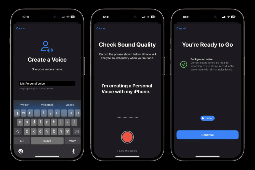 Setting Up Personal Voice on iPhone in iOS 17