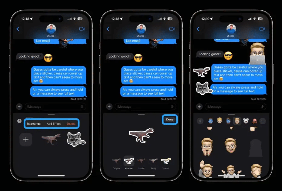 Creating and Using Stickers in Messages on iPhone with iOS 17