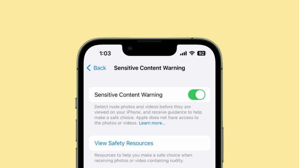 Activating Sensitive Content Warnings in iOS 17