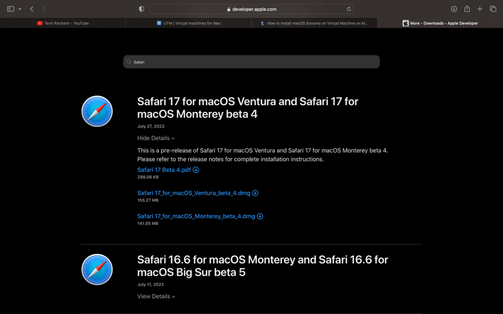 Safari 17 Beta Now Accessible for macOS Ventura and Monterey Users